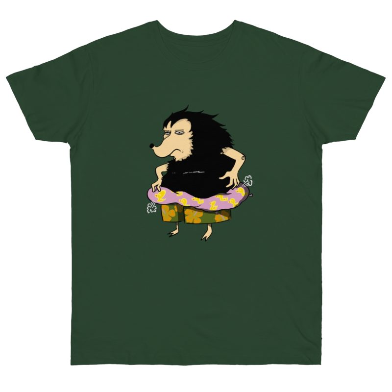 Camiseta punto liso - Verde botella - Camiseta Eriço Surf