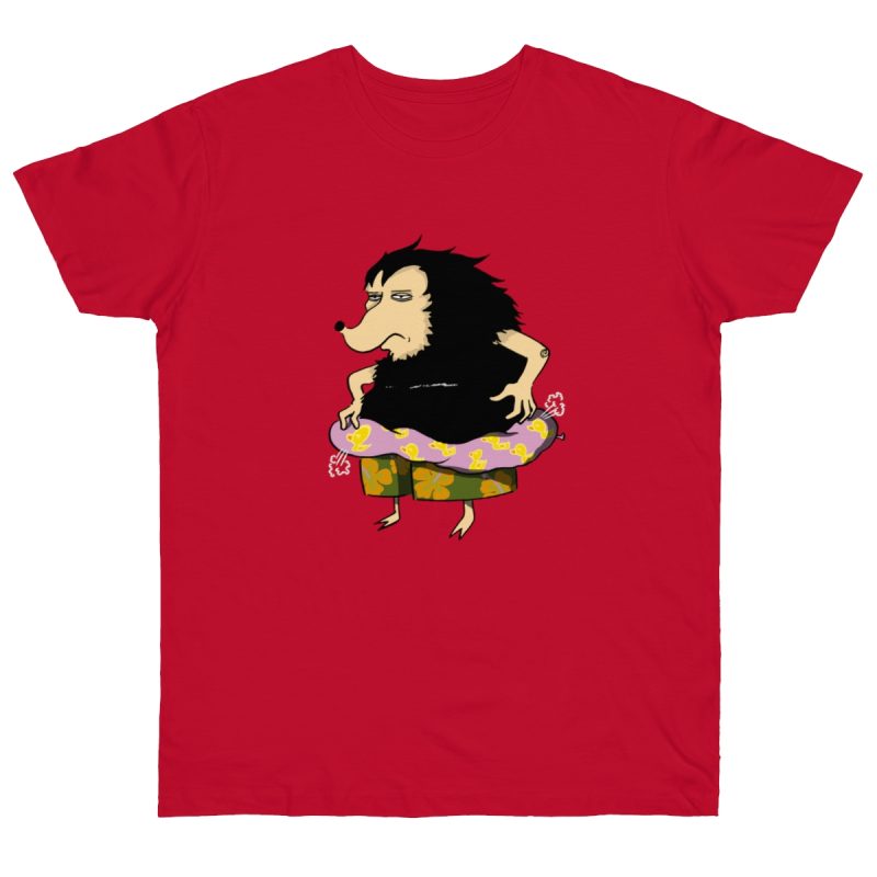 Camiseta punto liso - Rojo profundo - Camiseta Eriço Surf
