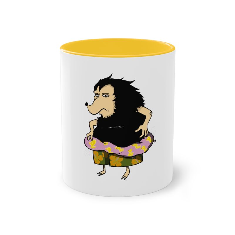 Taza bicolor - Amarillo dorado - Camiseta Eriço Surf