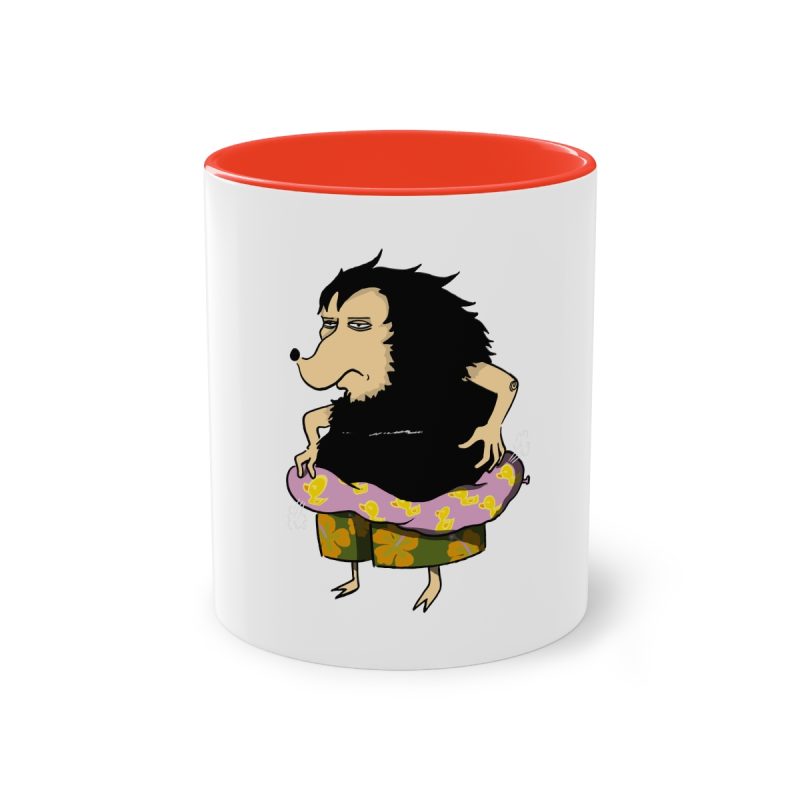 Taza bicolor - Rojo - Camiseta Eriço Surf