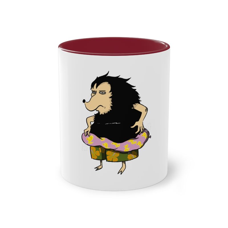 Taza bicolor - Granate - Camiseta Eriço Surf