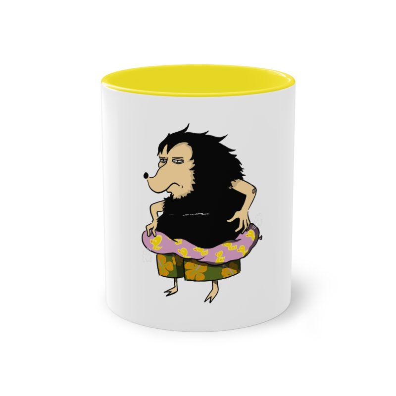 Taza bicolor - Amarillo - Camiseta Eriço Surf
