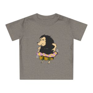 Camiseta de bebe - Gris jaspeado melange - Camiseta Eriço Surf
