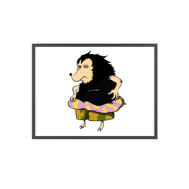 Poster con marco de madera - Marco negro - Camiseta Eriço Surf Poster con marco de madera - Marco negro - Camiseta Eriço Surf
