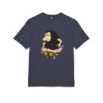 Camiseta oversize gruesa - Azul marino - Camiseta Eriço Surf