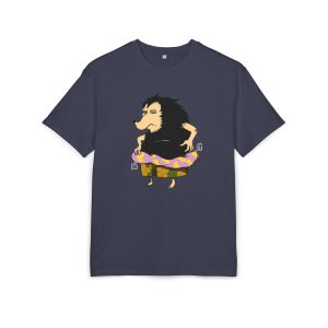 Camiseta oversize gruesa - Azul marino - Camiseta Eriço Surf