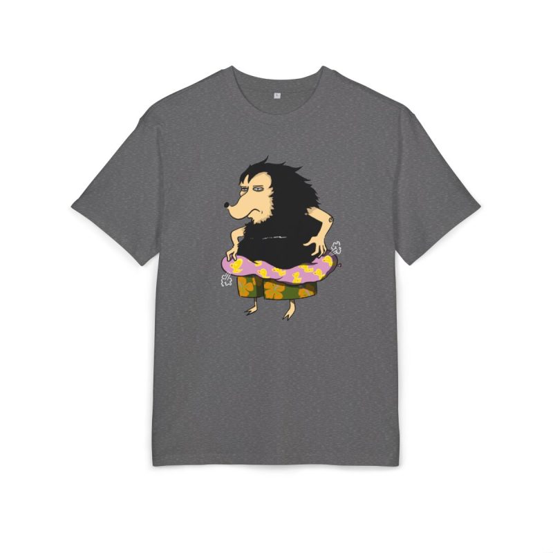 Camiseta oversize gruesa - Gris marengo jaspeado - Camiseta Eriço Surf