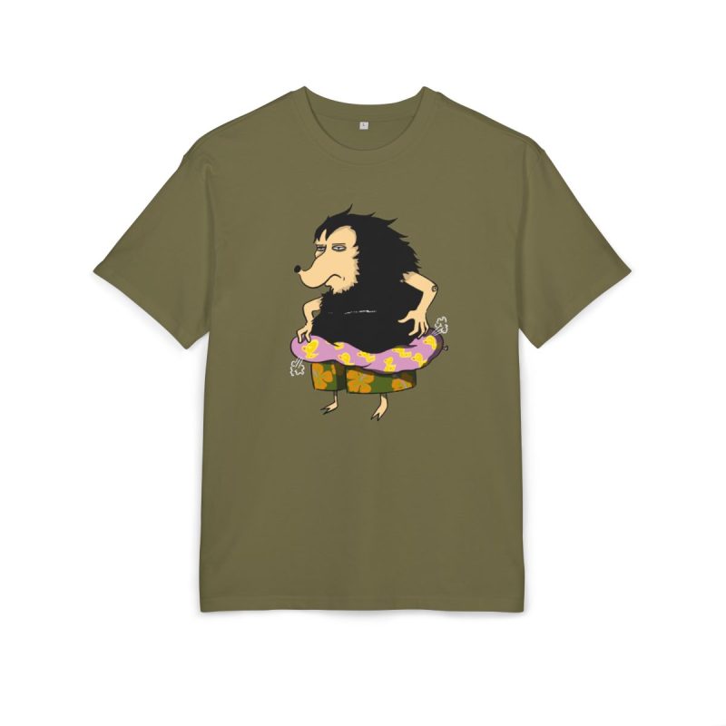 Camiseta oversize gruesa - Verde oliva - Camiseta Eriço Surf