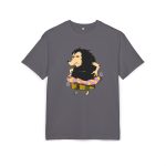 Camiseta oversize gruesa - Gris iman - Camiseta Eriço Surf