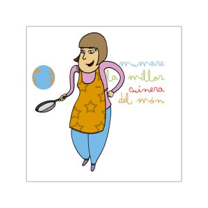 Ma mare cuina — Pegatinas de vinilo cuadradas