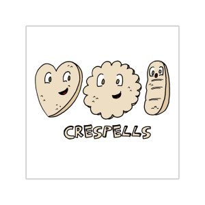 Crespells — Pegatinas de vinilo cuadradas