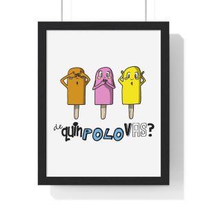 «De quin polo vas, bo?» — Poster enmarcado vertical