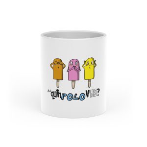 «De quin polo vas, bo?» — Taza con asa de corazon