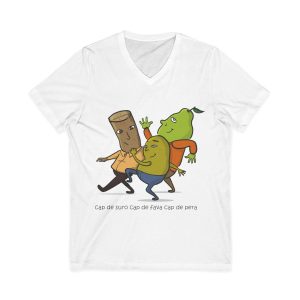 Cap de suro, cap de fava, cap de pera — Camiseta cuello de pico