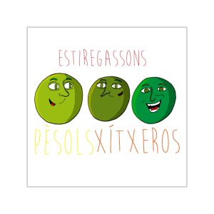 Pèsols, xítxeros i estiregassons — Pegatinas de vinilo cuadradas