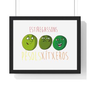 Pèsols, xítxeros i estiregassons — Poster enmarcado horizontal