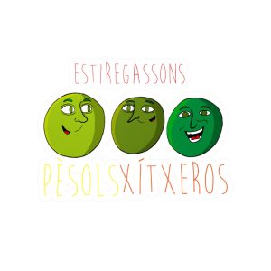 Pèsols, xítxeros i estiregassons — Pegatinas de vinilo troqueladas