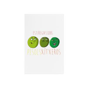 Pèsols, xítxeros i estiregassons — Cartel de metacrilato con soporte