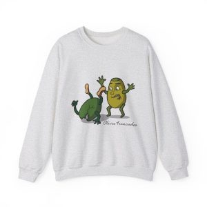 Oliva trencada — Sudadera cuello redondo