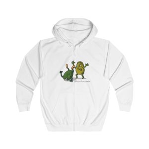 Oliva trencada — Sudadera con capucha y cremallera