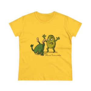 Oliva trencada — Camiseta mujer algodon medio