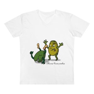 Oliva trencada — Camiseta hombre cuello de pico Presenter