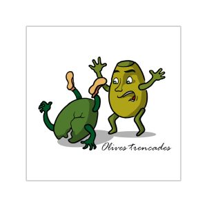 Oliva trencada — Pegatinas de vinilo cuadradas