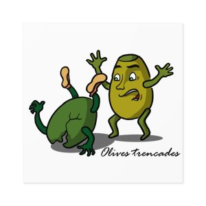 Oliva trencada — Pegatinas laminadas cuadradas