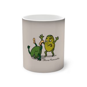 Oliva trencada — Taza magica que cambia de color