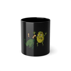 Oliva trencada — Taza negra 325 ml
