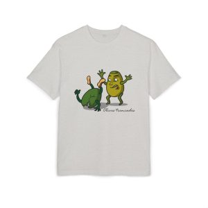 Oliva trencada — Camiseta oversize gruesa