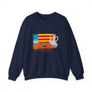 Pa amb oli nacional bandera — Sudadera cuello redondo
