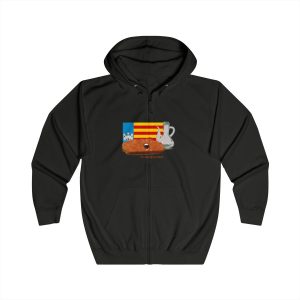 Pa amb oli nacional bandera — Sudadera con capucha y cremallera