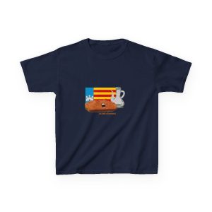 Pa amb oli nacional bandera — Camiseta infantil algodon grueso