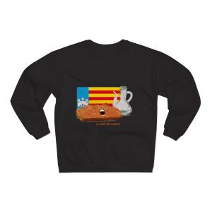 Pa amb oli nacional bandera — Sudadera cuello redondo premium