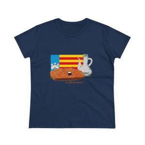Pa amb oli nacional bandera — Camiseta mujer algodon medio