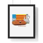 Pa amb oli nacional bandera — Poster enmarcado vertical