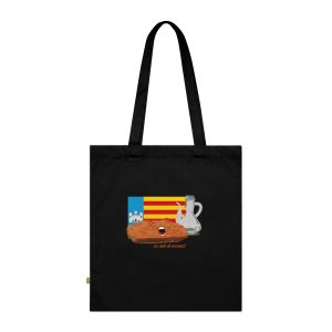Pa amb oli nacional bandera — Bolsa de algodon organico