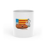 Pa amb oli nacional bandera — Taza con asa de corazon