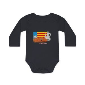Pa amb oli nacional bandera — Body bebe manga larga organico