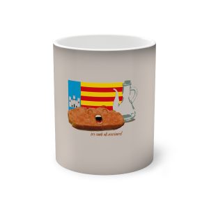 Pa amb oli nacional bandera — Taza magica que cambia de color