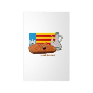 Pa amb oli nacional bandera — Poster en papel fotografico
