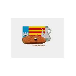 Pa amb oli nacional bandera — Panel de aluminio