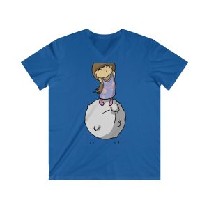 «Estàs a sa Lluna» — Camiseta hombre entallada cuello de pico
