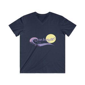 «un banyito?» — Camiseta hombre entallada cuello de pico