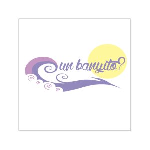 «un banyito?» — Pegatinas de vinilo cuadradas
