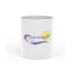 «un banyito?» — Taza con asa de corazon