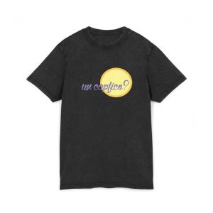 «Un capfico?» — Camiseta lavado acido cuello redondo
