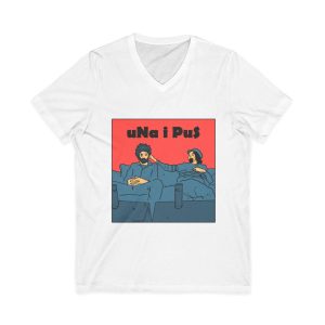 «Una i pus, amics» — Camiseta cuello de pico