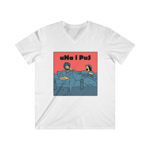 «Una i pus, amics» — Camiseta hombre entallada cuello de pico
